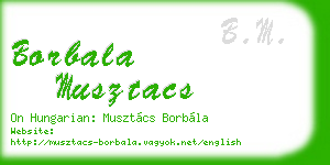 borbala musztacs business card